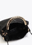 LOLA CASADEMUNT COMBINED STRAW EFFECT CROSSBODY WITH PERFORATED LOGO HANDLE