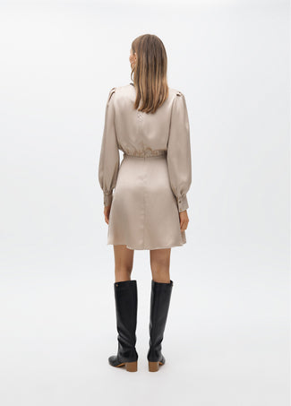 SHORT DRESS WITH JEWEL DETAIL ON THE NECK