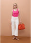LOLA CASADEMUNT ROUND NECK STRAP TOP