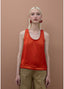 LOLA CASADEMUNT ROUND NECK TOP WITH PIPING DETAIL
