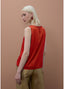 LOLA CASADEMUNT ROUND NECK TOP WITH PIPING DETAIL