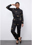 LOLA CASADEMUNT SATIN LEOPARD PRINT JOGGER