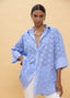 LOLA CASADEMUNT OVERSIZED SHORT SWISS EMBROIDERED DRESS