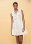 LOLA CASADEMUNT SHORT DRESS WITH SWISS EMBROIDERY