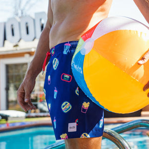 EUBI NEON FAST FOOD SWIM SHORTS (STRETCHY)