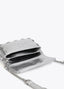 LOLA CASADEMUNT SMALL METALLIC CROSSBODY WITH RECTANGULAR STUDS