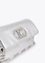 LOLA CASADEMUNT SMALL METALLIC CROSSBODY WITH RECTANGULAR STUDS
