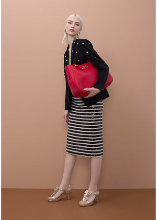 LOLA CASADEMUNT SEQUINED STRAIGHT SKIRT