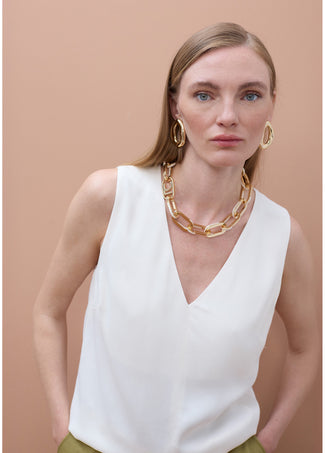 LOLA CASADEMUNT V-NECK STRAP TOP