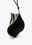 LOLA CASADEMUNT STRIPED RAFFIA EFFECT WALLET WITH 3D EMBROIDERY