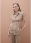 LOLA CASADEMUNT SHORT SLEEVE PINSTRIPED SHIRT
