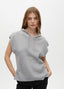 SWEATER VEST WITH HOOD AND SHOULDER APPLIQUÉS