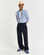 REGULAR FIT BOLD STRIPED COTTON LINEN SHIRT