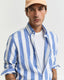 REGULAR FIT BOLD STRIPED COTTON LINEN SHIRT