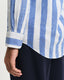REGULAR FIT BOLD STRIPED COTTON LINEN SHIRT