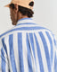 REGULAR FIT BOLD STRIPED COTTON LINEN SHIRT