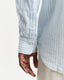 REGULAR FIT STRIPED COTTON LINEN SHIRT