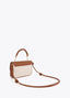 LOLA CASADEMUNT TWO-TONE FAUX LEATHER FLAP CROSSBODY