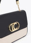 LOLA CASADEMUNT TWO-TONE FAUX LEATHER FLAP CROSSBODY