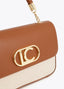 LOLA CASADEMUNT TWO-TONE FAUX LEATHER FLAP CROSSBODY