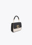 LOLA CASADEMUNT TWO-TONE FAUX LEATHER FLAP CROSSBODY