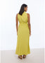 LOLA CASADEMUNT V-NECK DRESS WITH BUCKLE WAIST
