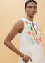 LOLA CASADEMUNT PARROT RUFFLE DRESS