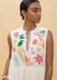 LOLA CASADEMUNT PARROT RUFFLE DRESS