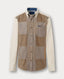 FAÇONNABLE COTTON SHIRT WITH A SQUARE-PATCHWORK FRONT